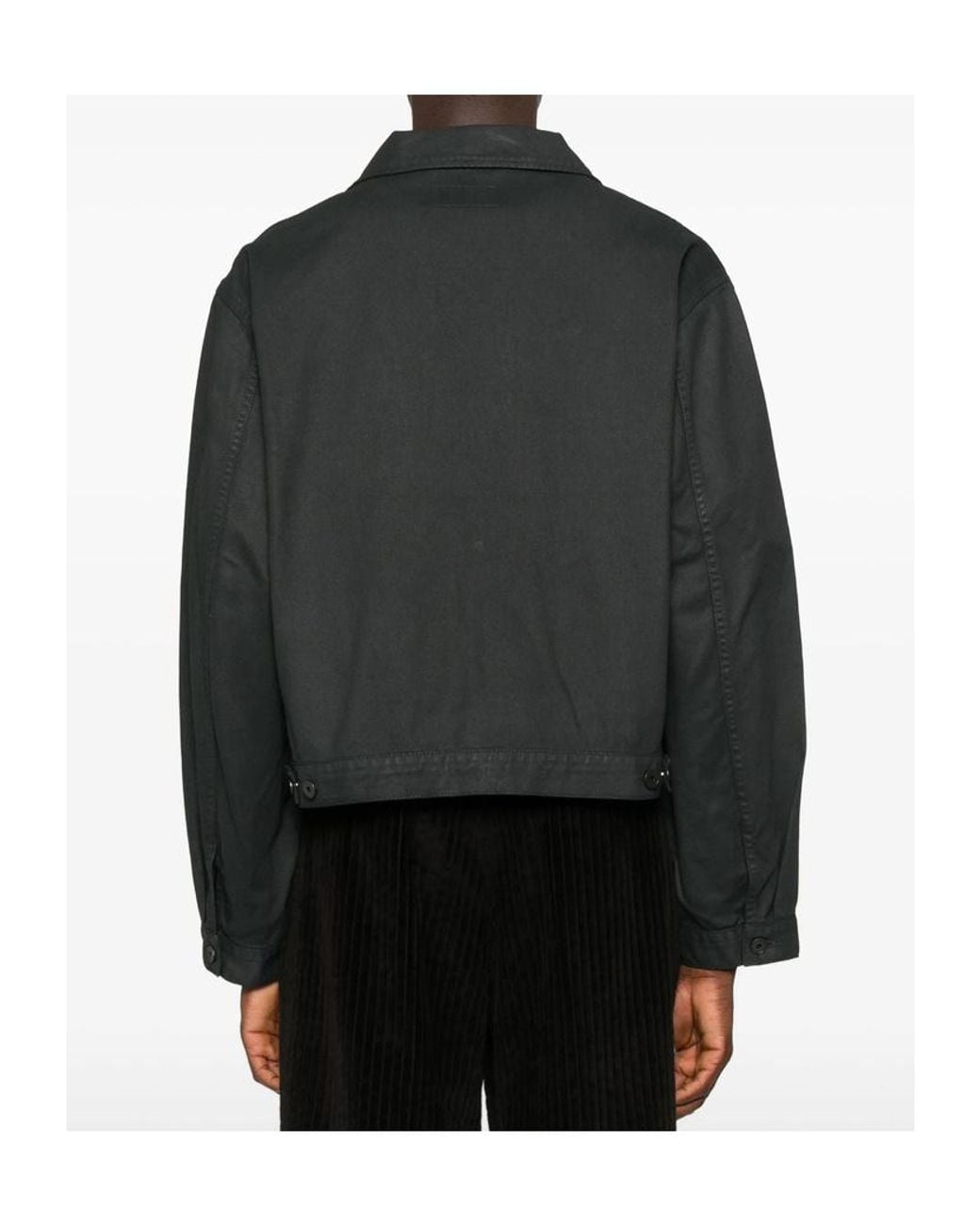 Lemaire Black Cotton Shirt Jacket for men