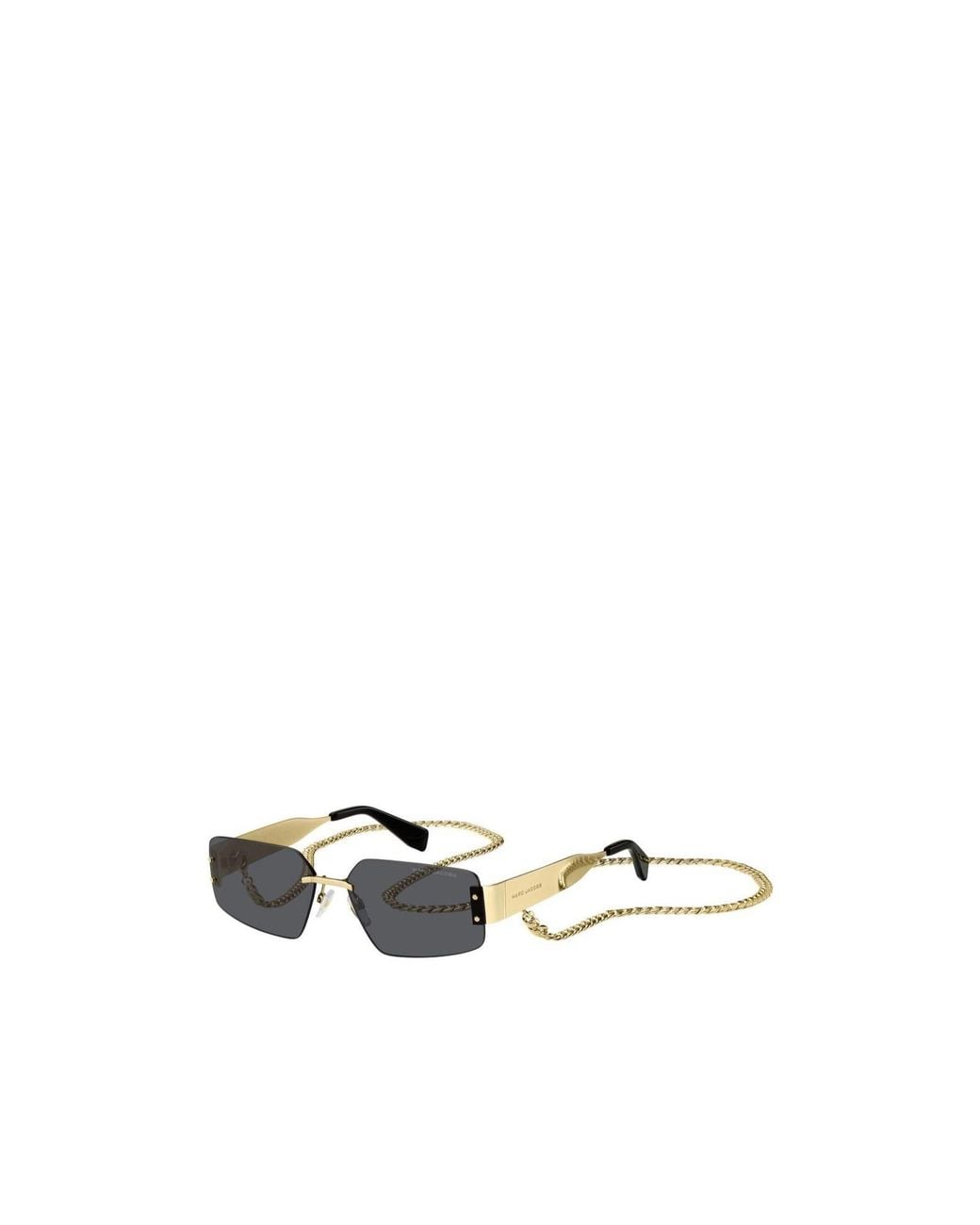 Marc Jacobs White Geometric Frame Sunglasses for men