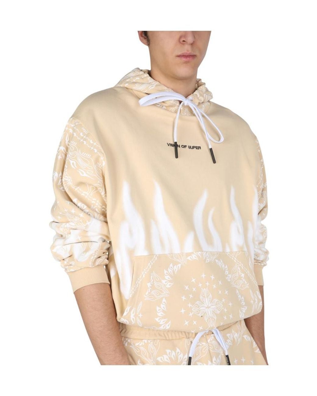 Vision Of Super Natural Printed Drawstring Hoodie for men