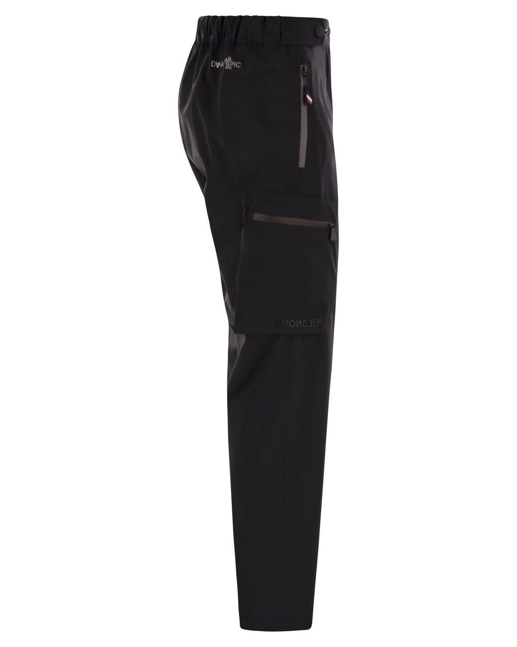 Moncler Black Grenoble Zip Detailed Straight Leg Trousers