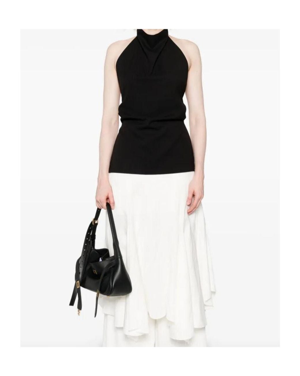 FEDERICO CINA Black Halterneck Blouse