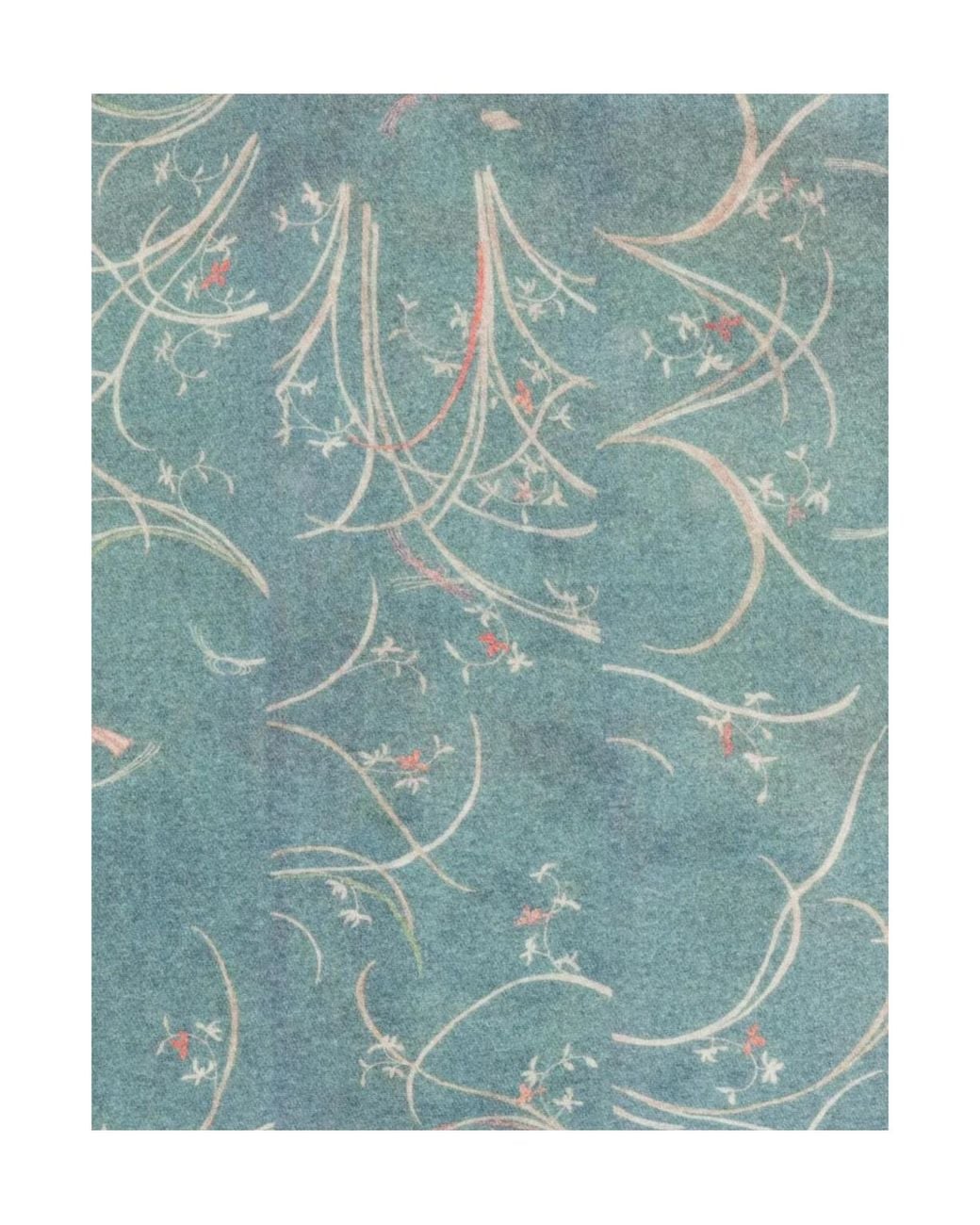 Pierre Louis Mascia Blue Floral-Print Fringed Scarf