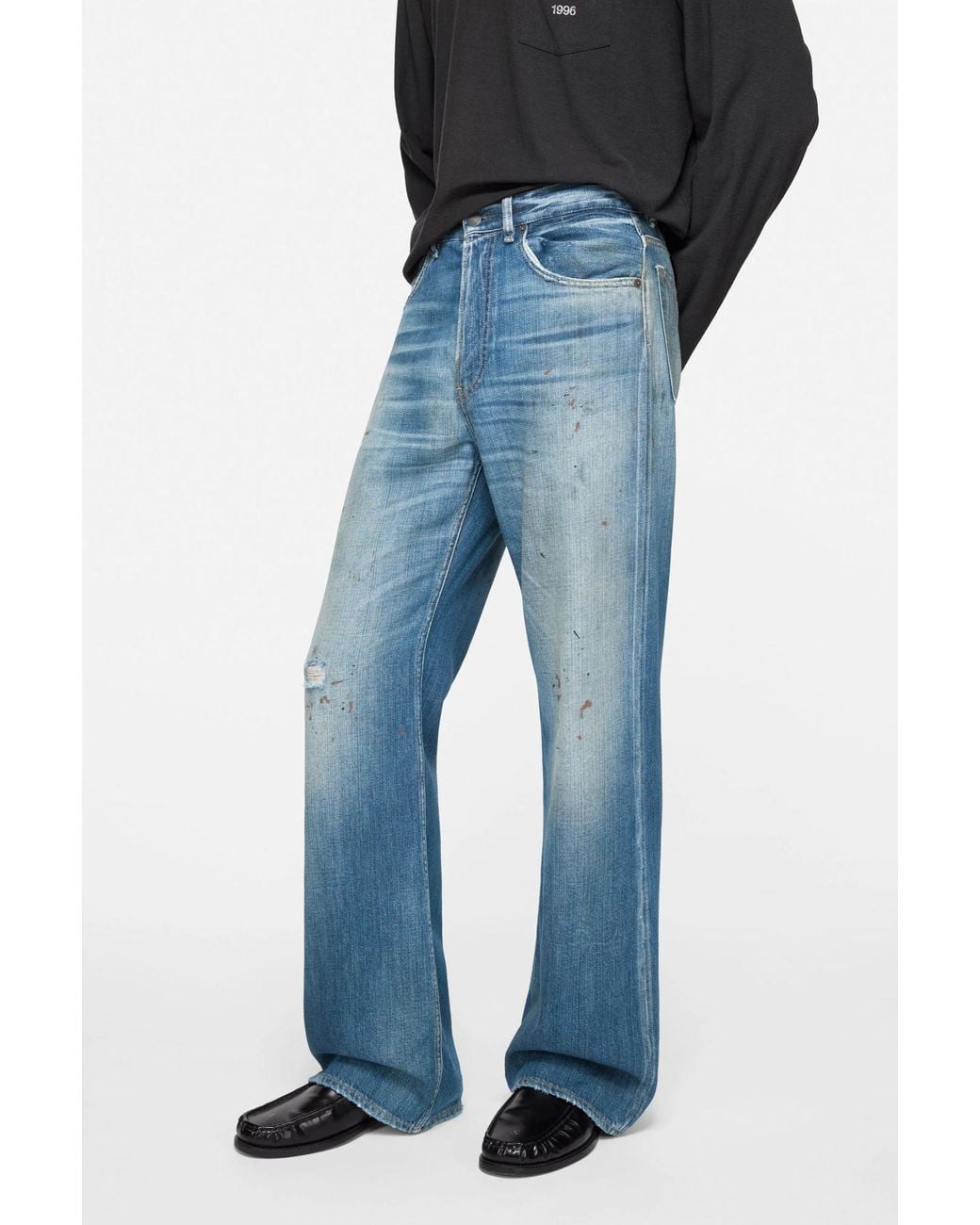 Acne Blue Regular Fit Jeans for men
