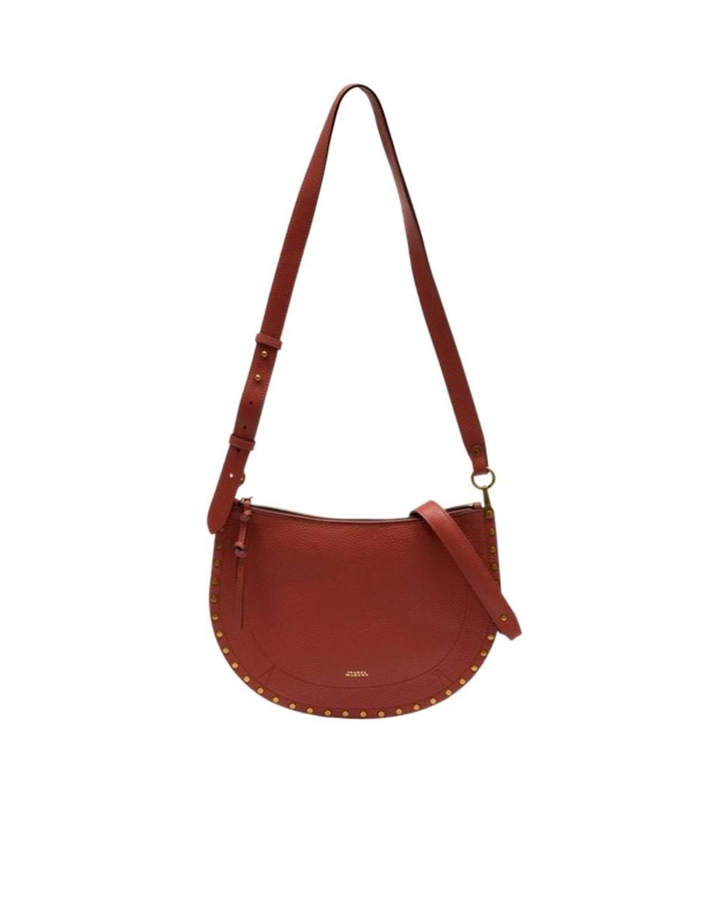 Isabel Marant Red Logo Detailed Shoulder Bag