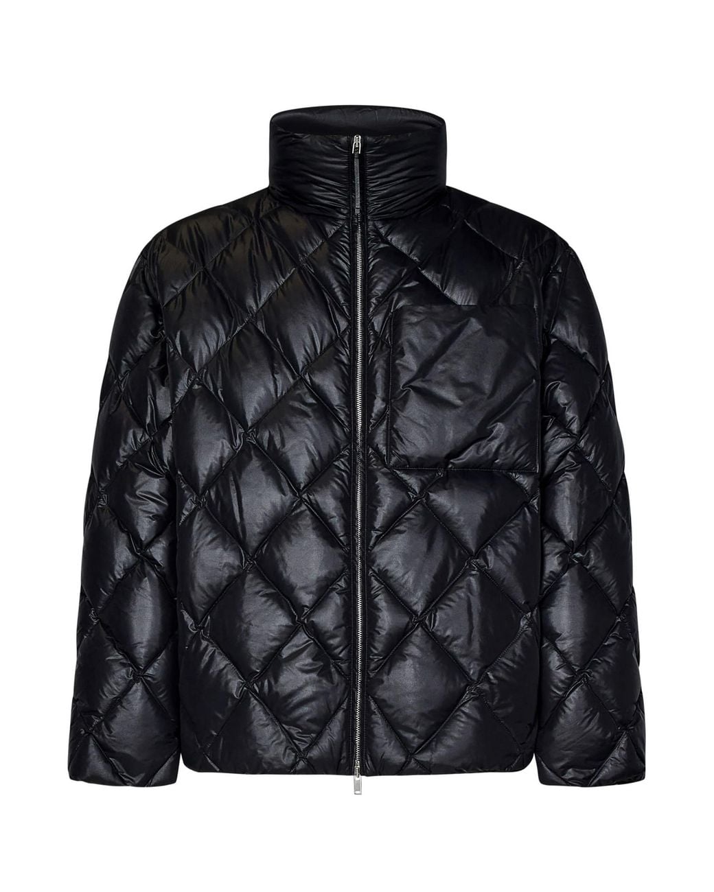 Jil Sander Black Quilted Down Jacket for men