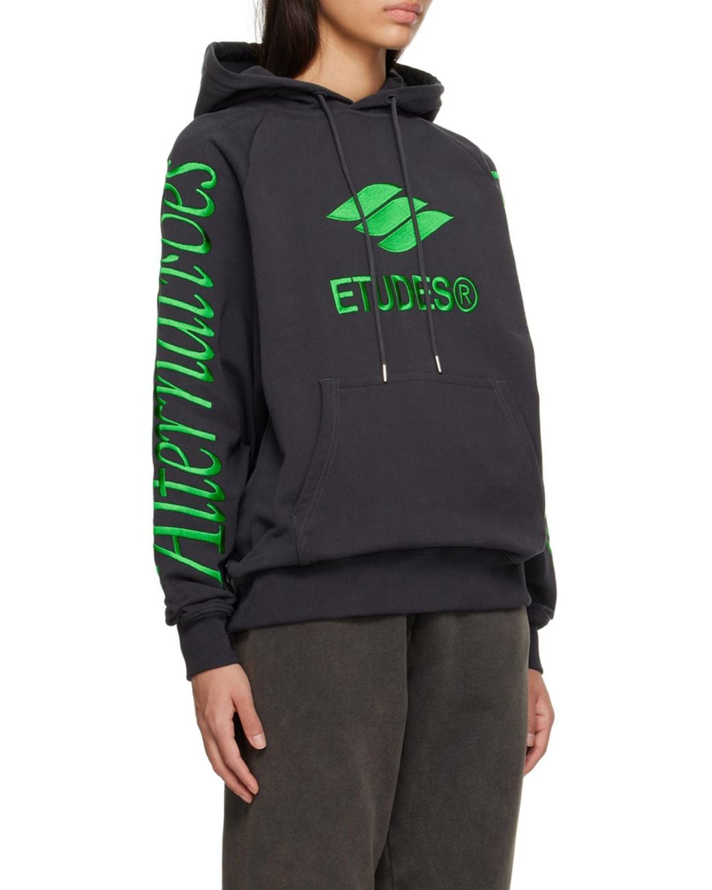 Etudes Studio Green Études Studio Racing Eco Drawstring Hoodie for men