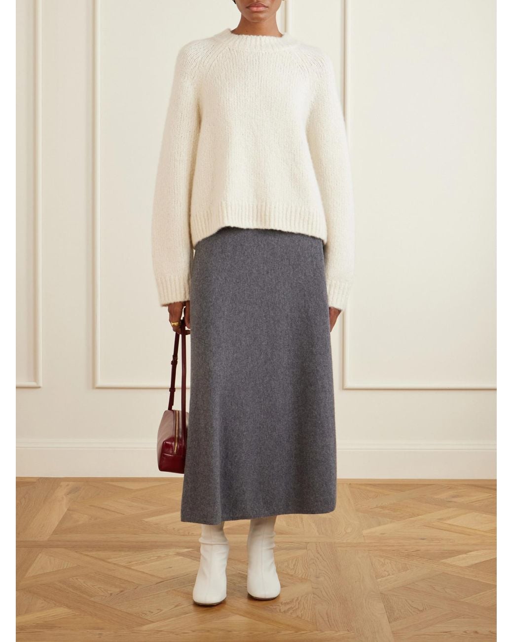 Le Monde Beryl White Soft Leather Boots