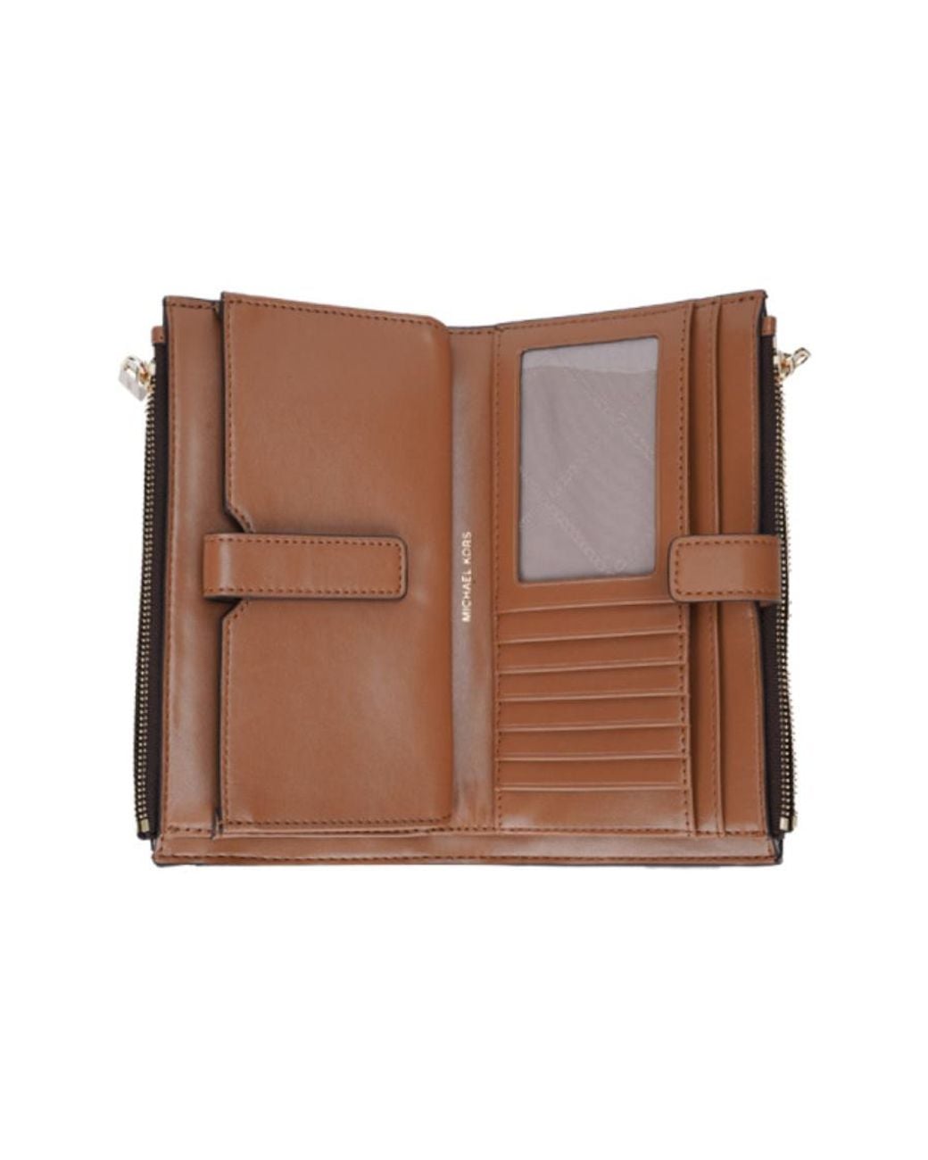 Michael Kors Gray Printed Canvas Wallet