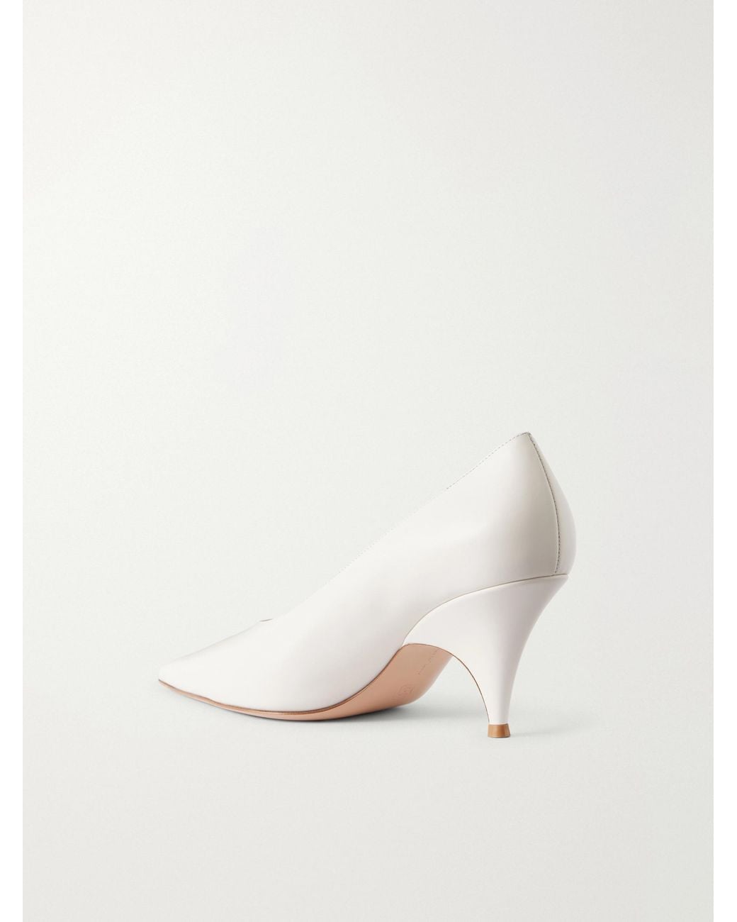 Gianvito Rossi White Leather Pumps