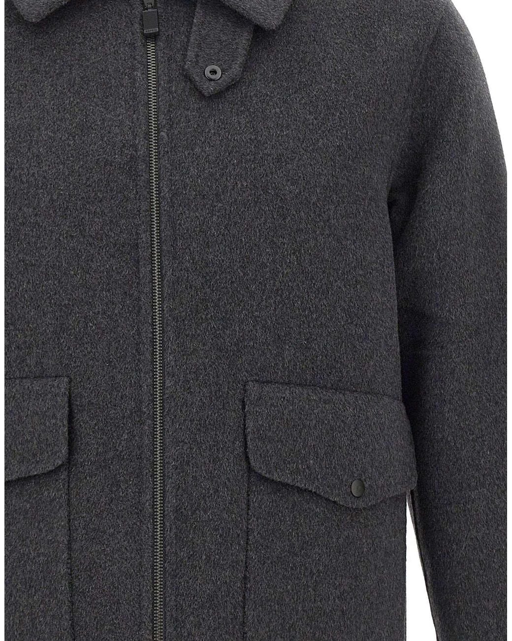 Aspesi Gray Wool Double Jacket for men