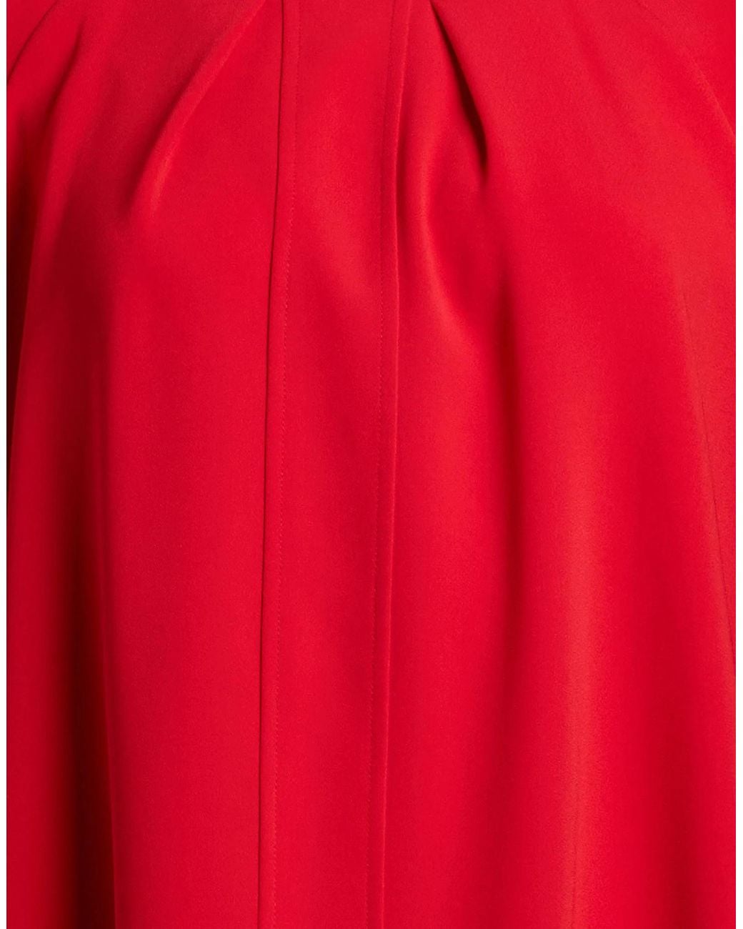 Max Mara Red Simple Solid-Color Dress