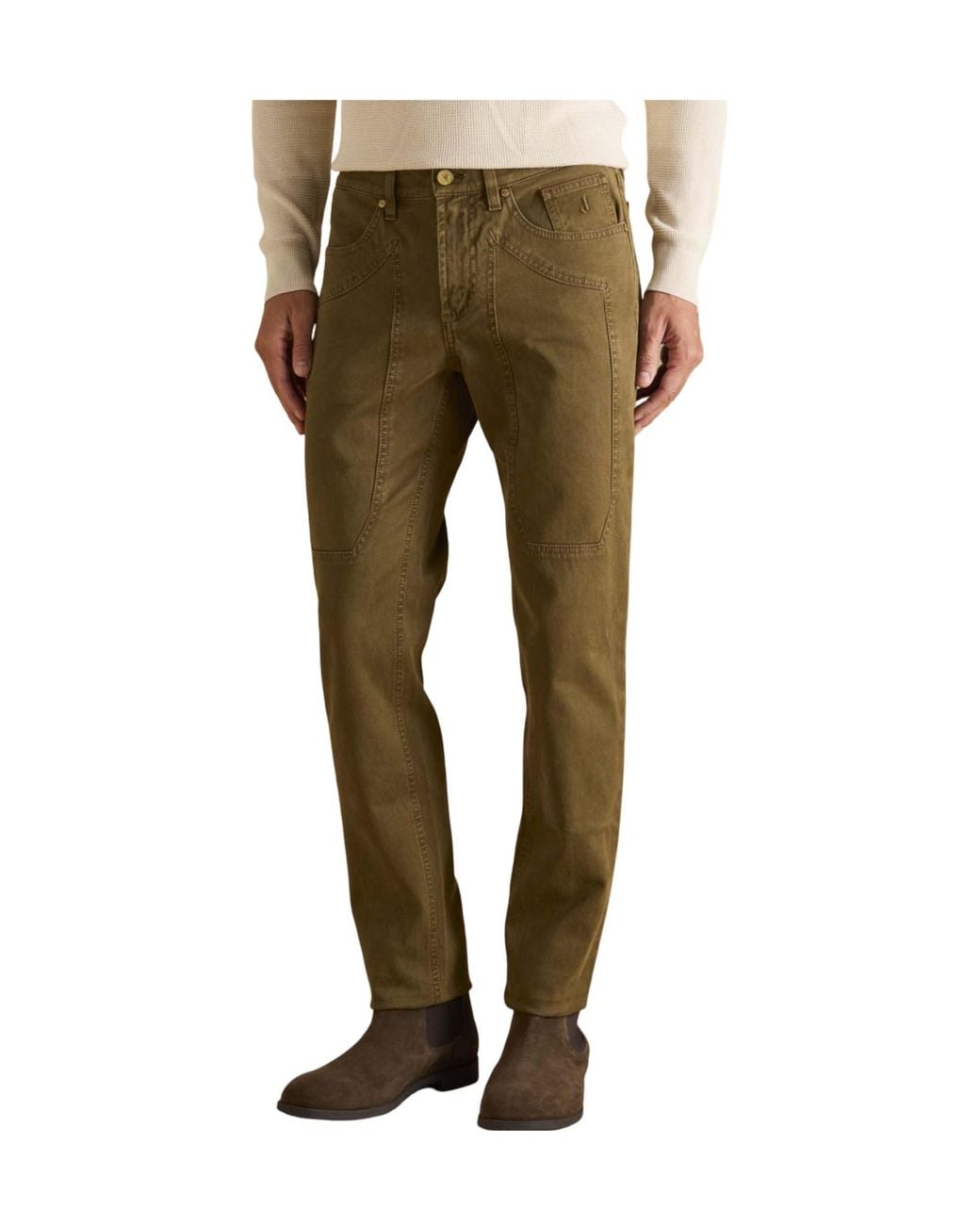 Jeckerson Green Belt Loop Jeans for men