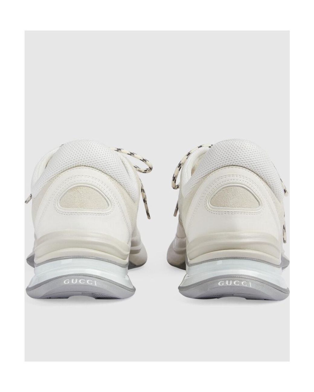 Gucci White Run Interlocking G Low-Top Sneakers for men