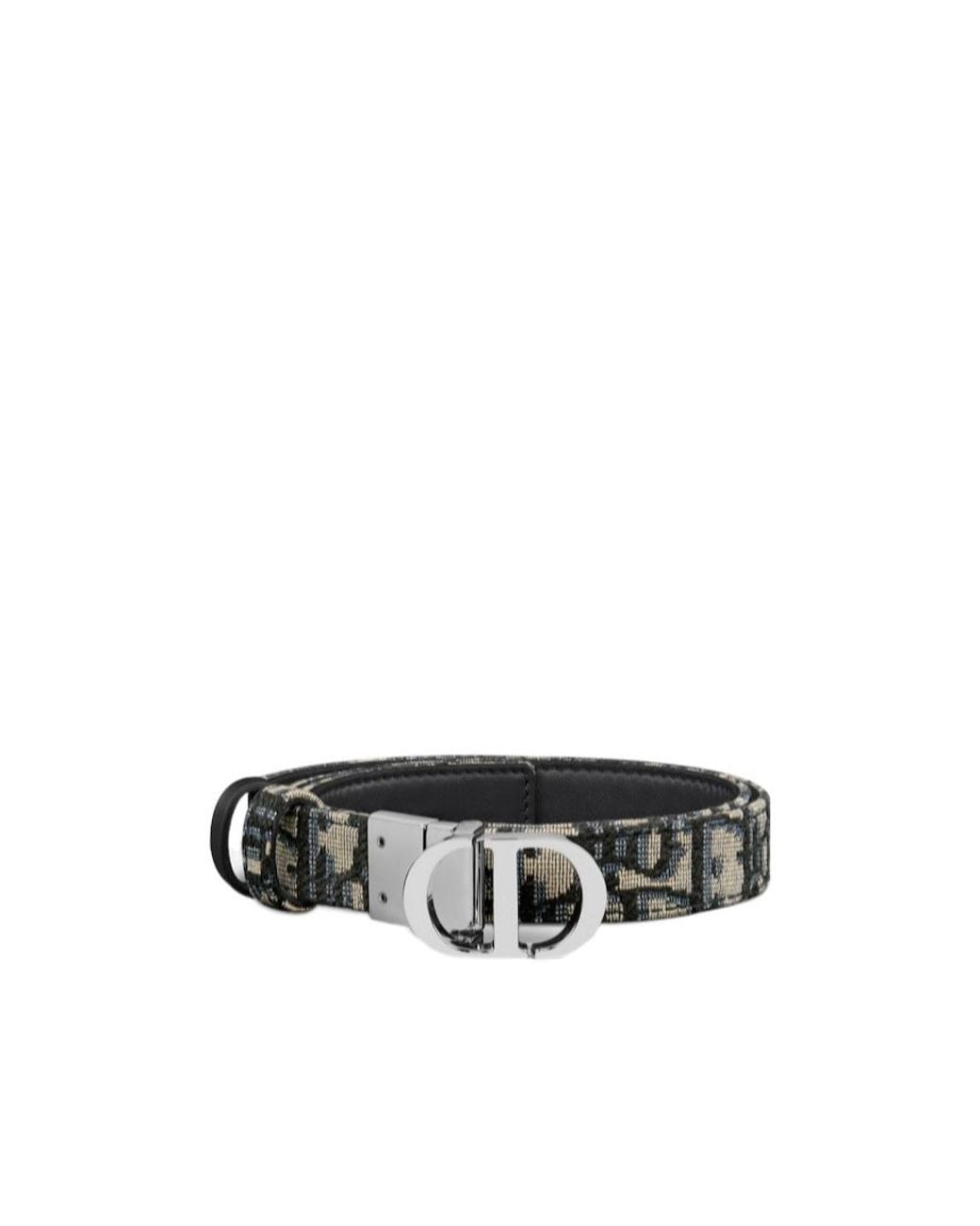 Dior White 30 Montaigne Reversible Belt