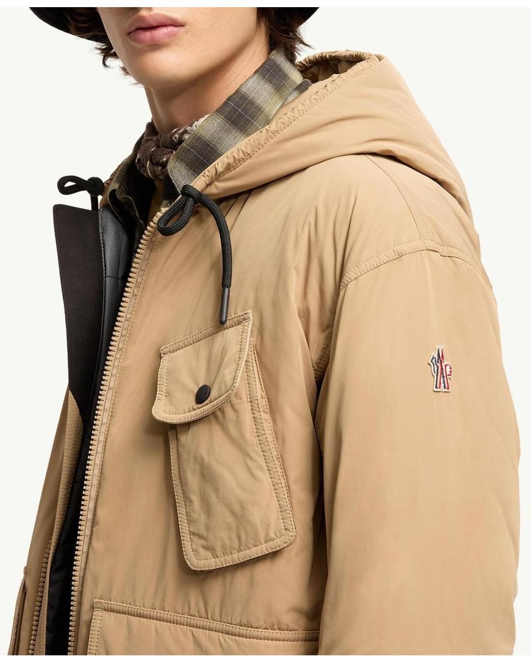 Moncler Natural Ober Short Padded Jacket for men