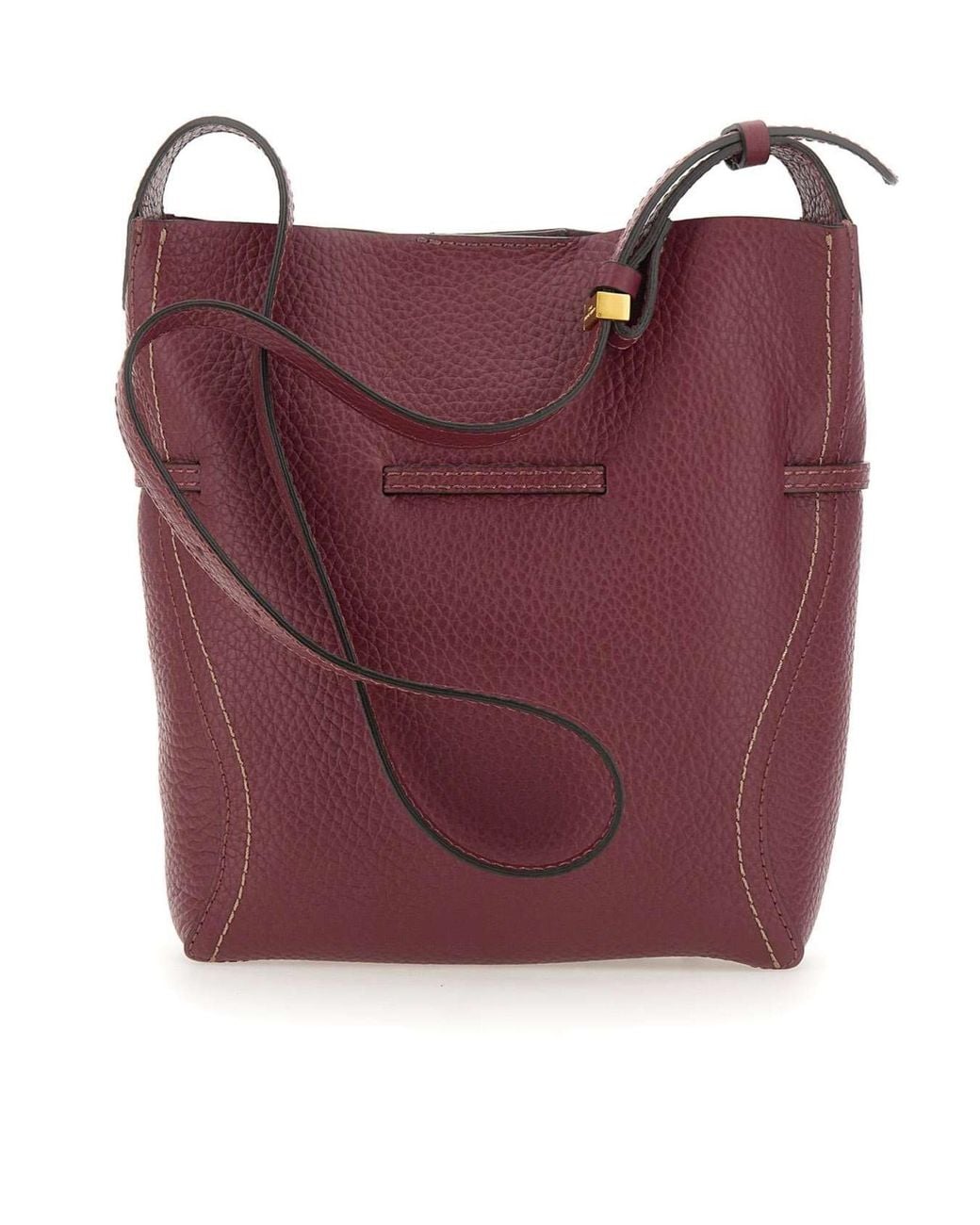 Gianni Chiarini Purple Sienna Grained-Leather Shoulder Bag