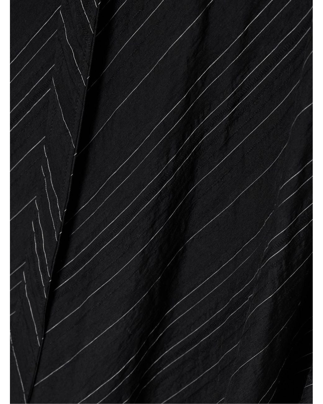 Proenza Schouler Black Kaia Belted Striped Voile Midi Skirt