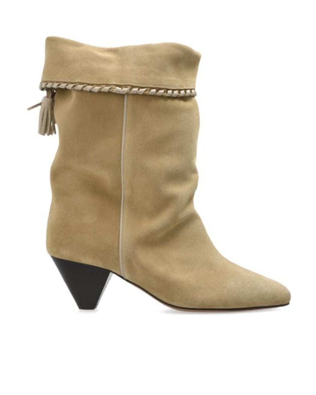 Isabel Marant Green Braided Cone-Heel Boots