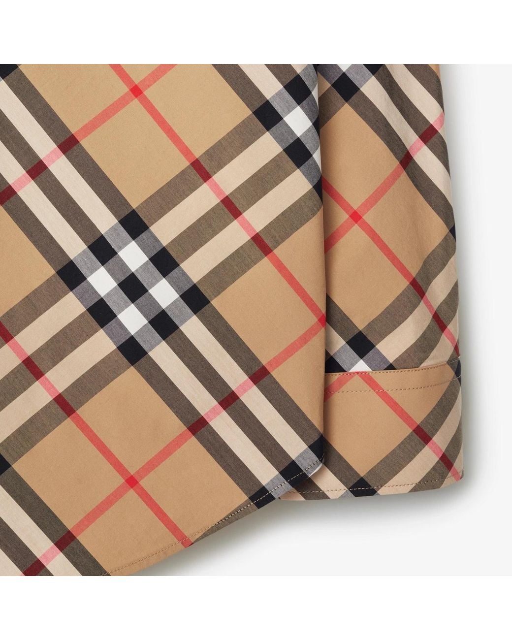 Burberry Natural Check Printed Long Sleeved Shirt