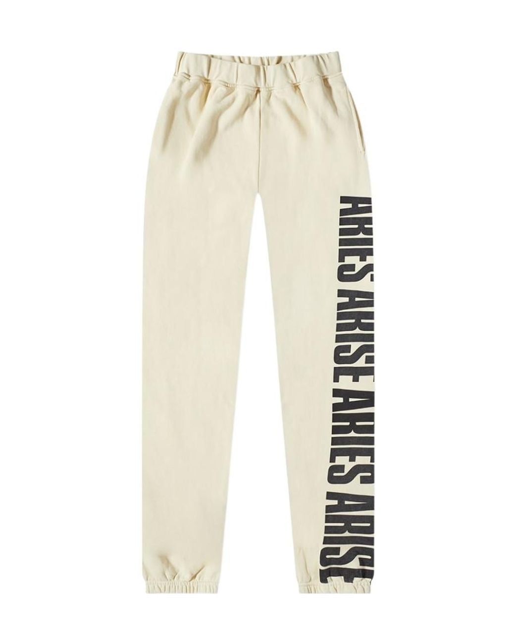 Aries White Cotton Track Pants for men
