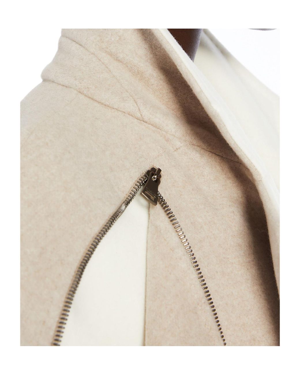 Max Mara White Single Breasted Coat