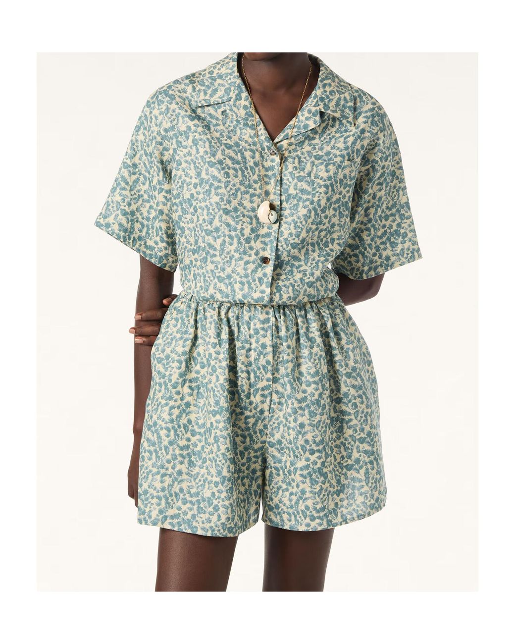 Loro Piana Green Printed Shirt