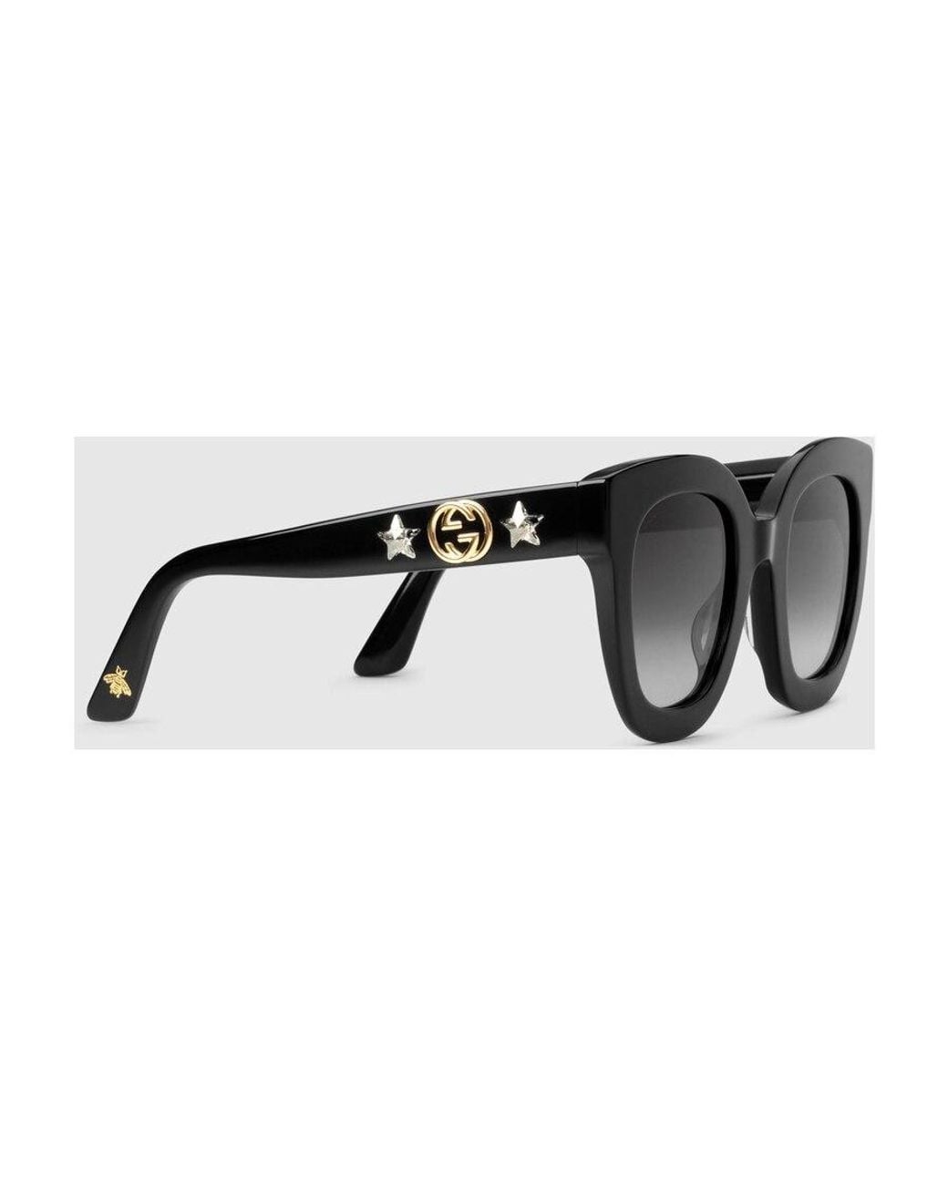 Gucci Black Round-Frame Sunglasses