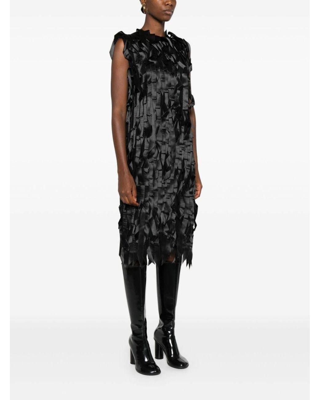 Prada Black Sablé Crewneck Sleeveless Dress