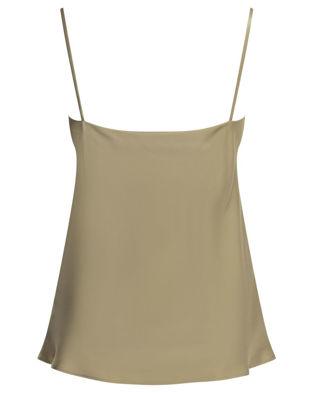 Max Mara Brown V-Neck Satin Top