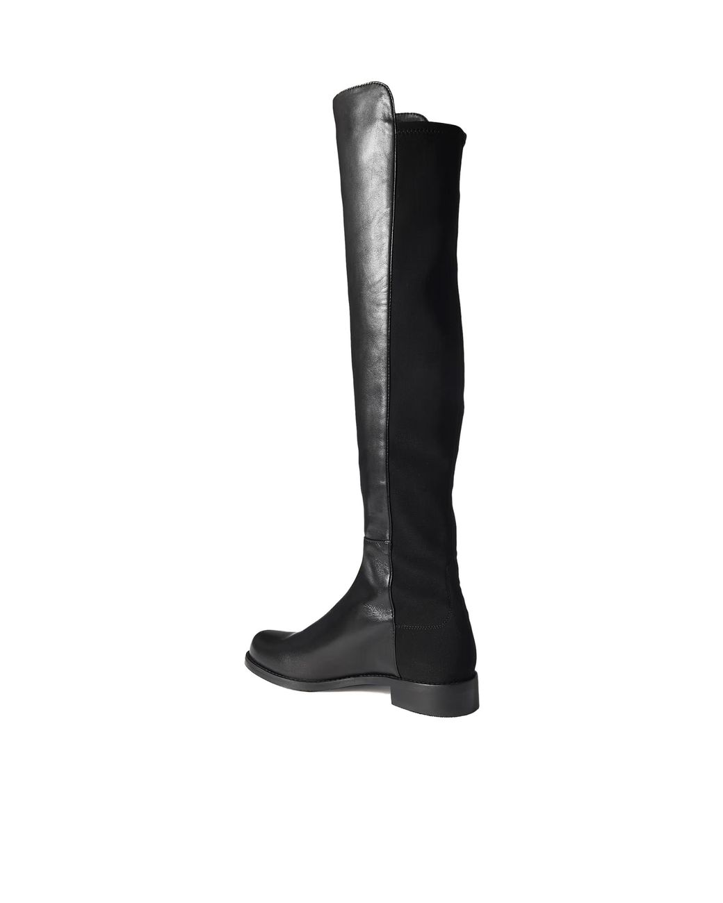 Stuart Weitzman Black Leather And Stretch Over-The-Knee Boots