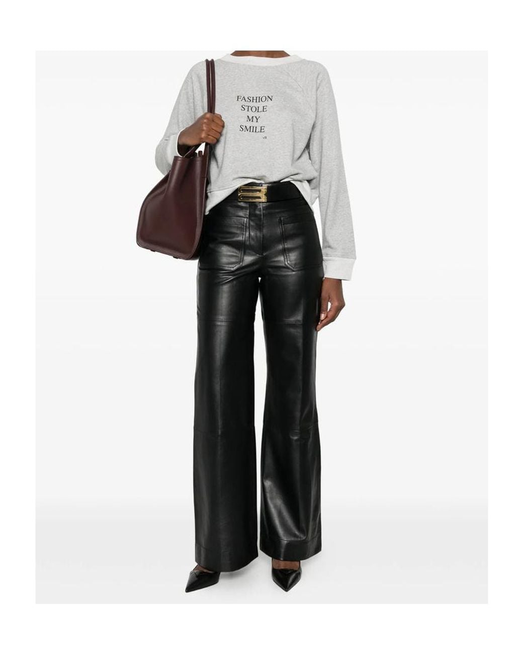 Victoria Beckham White Long-Sleeved Sweatshirt