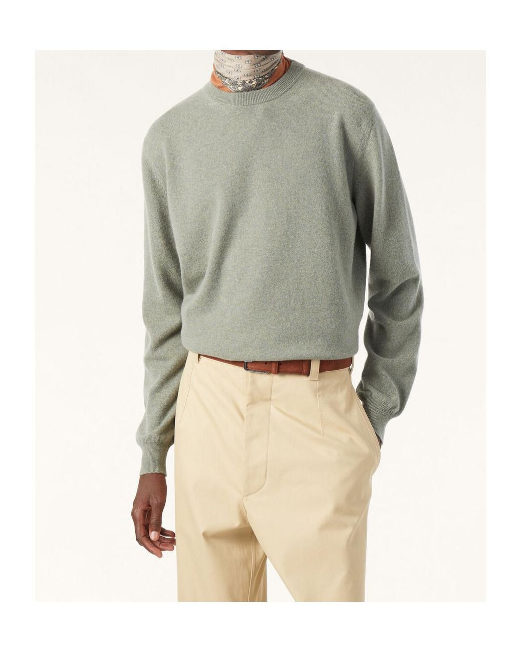 Loro Piana Gray Classic Crewneck for men