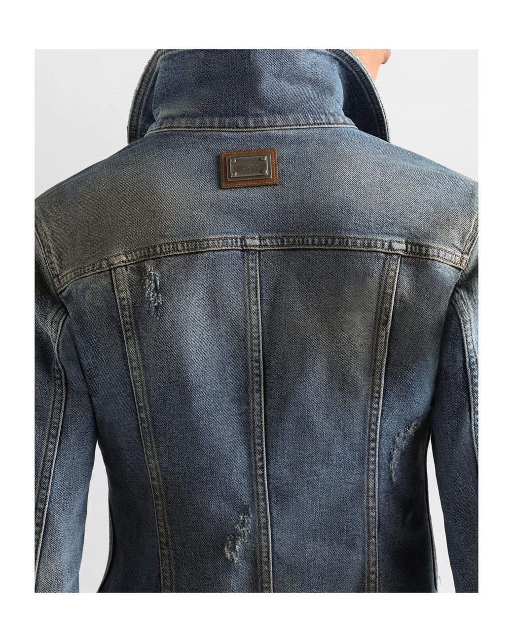 Dolce & Gabbana Blue Embellished Denim Jacket