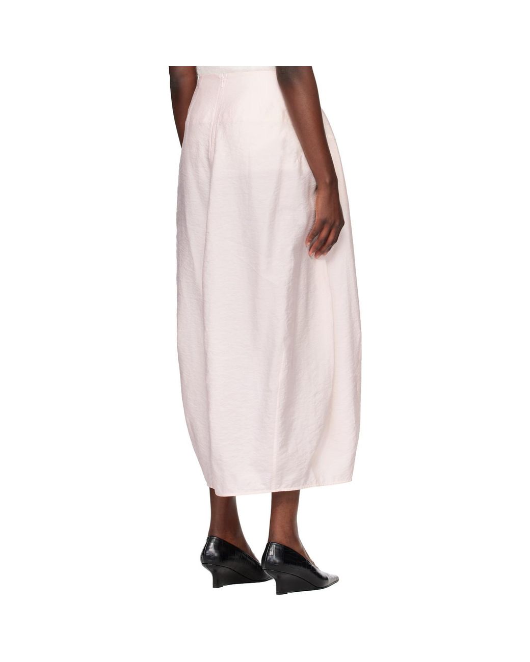 Totême Pink Parachute Silk Blend Skirt