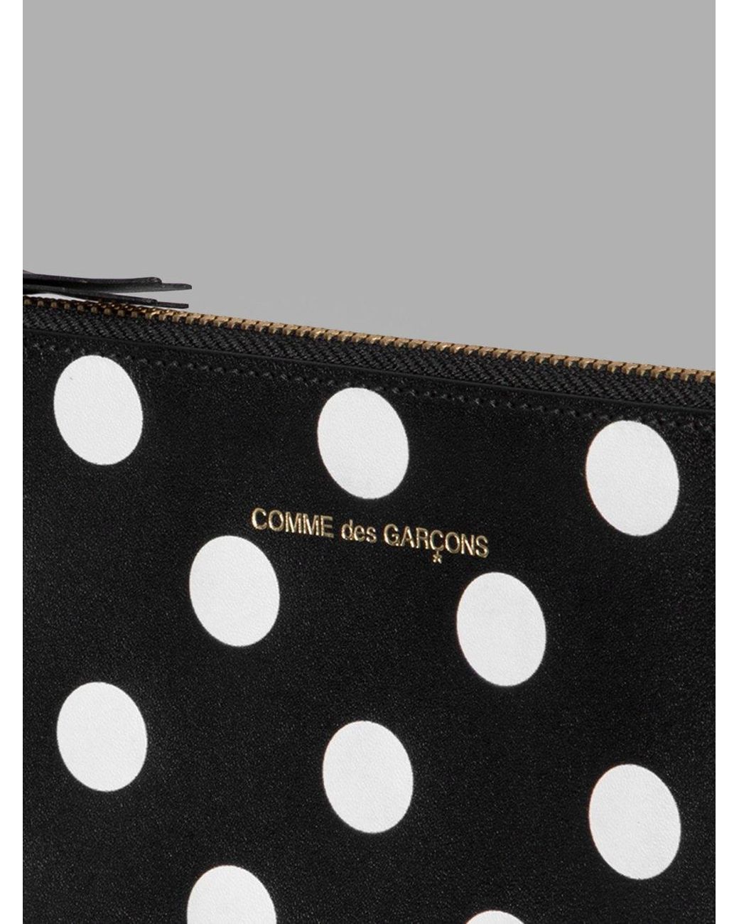 Comme des Garçons Black Comme Des Garçons Wallet Polka Dot Printed Zipped Wallet for men
