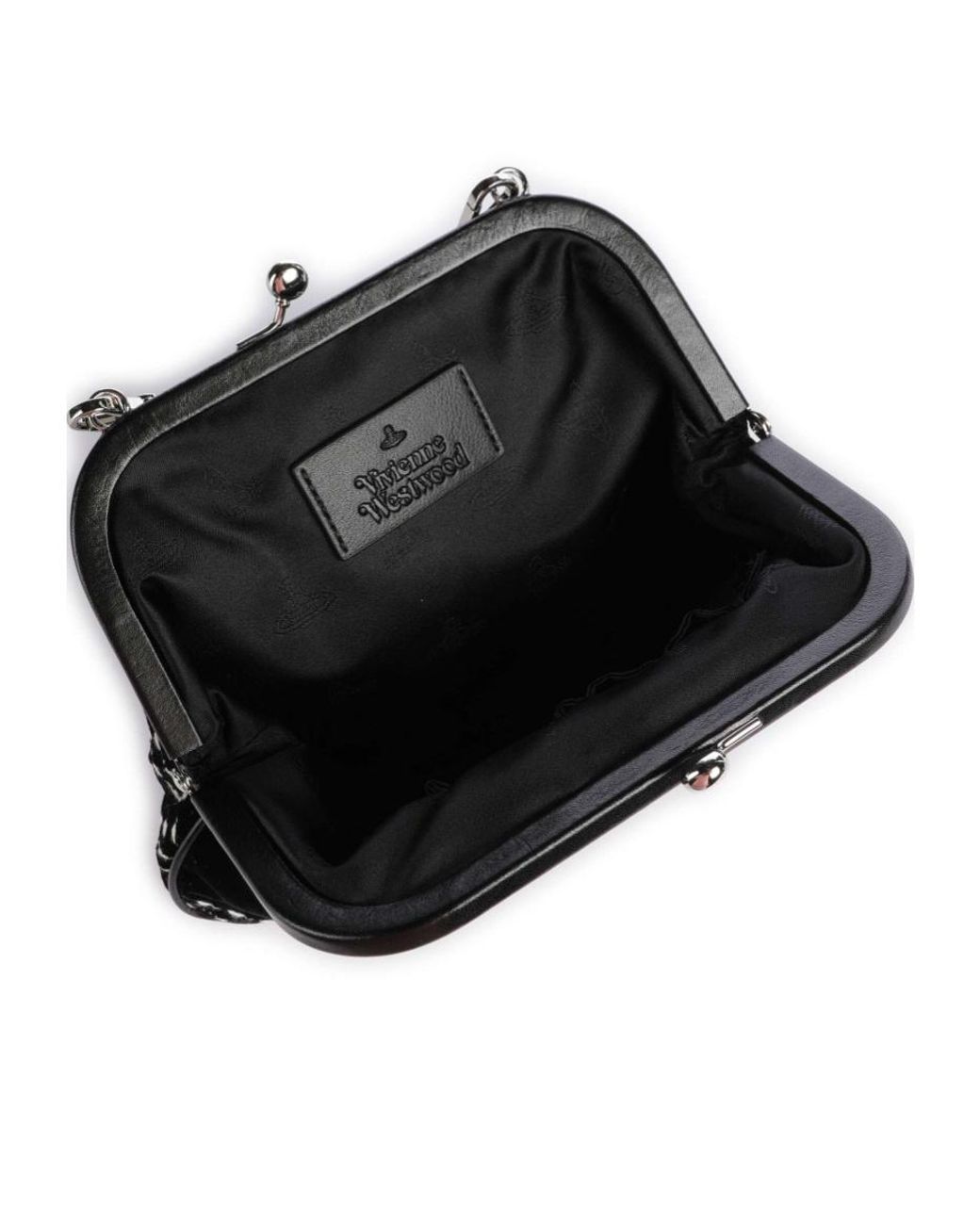 Vivienne Westwood Black Vivienne Checked Shoulder Bag