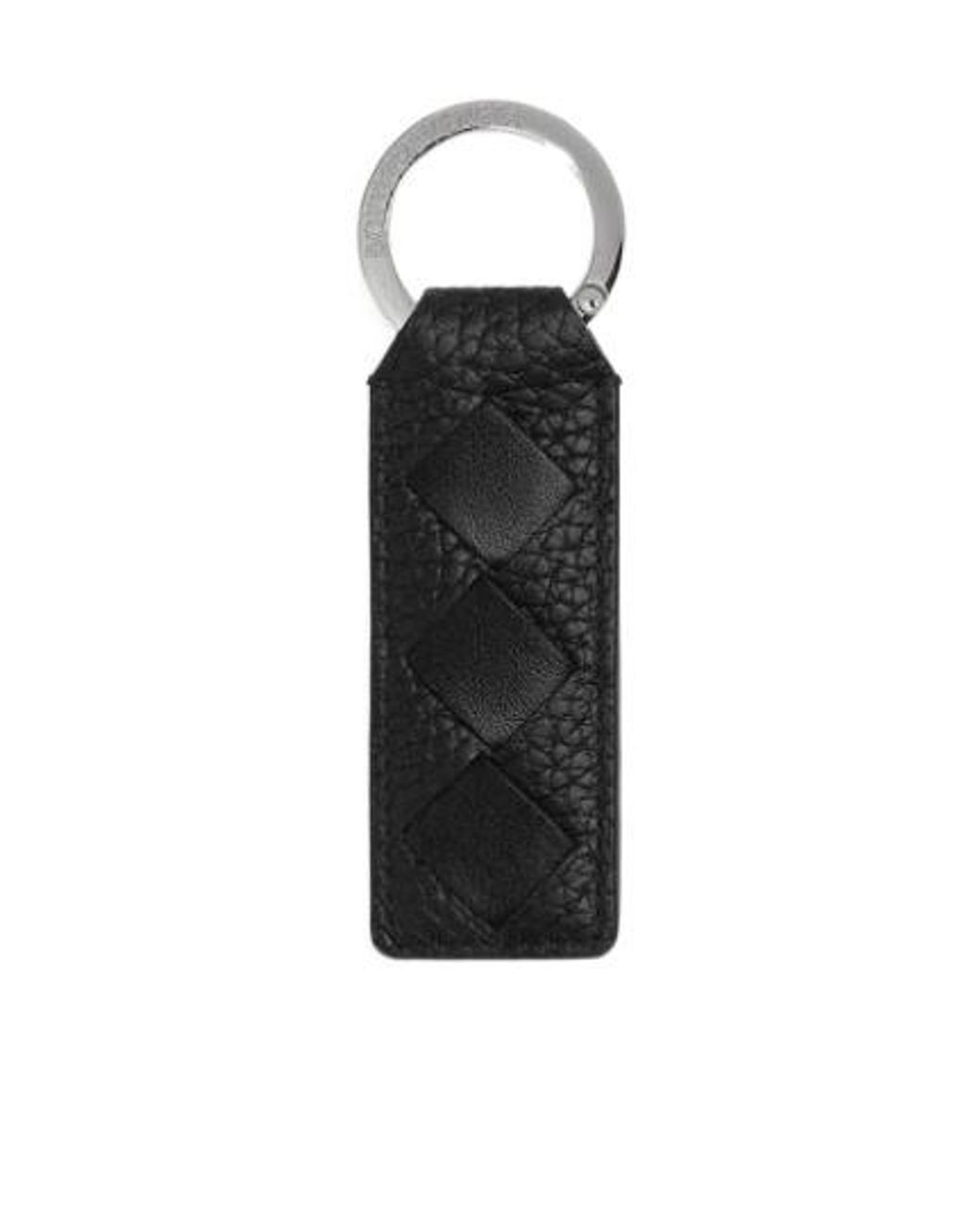 Bottega Veneta Black Tab Key Ring for men