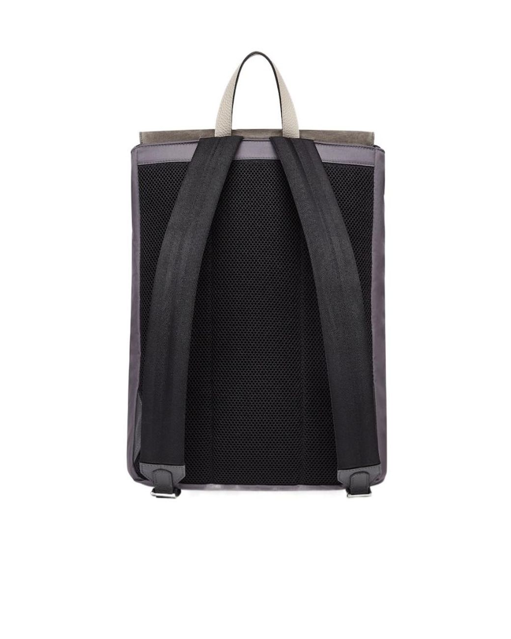Fendi Gray Ness Medium Backpack for men