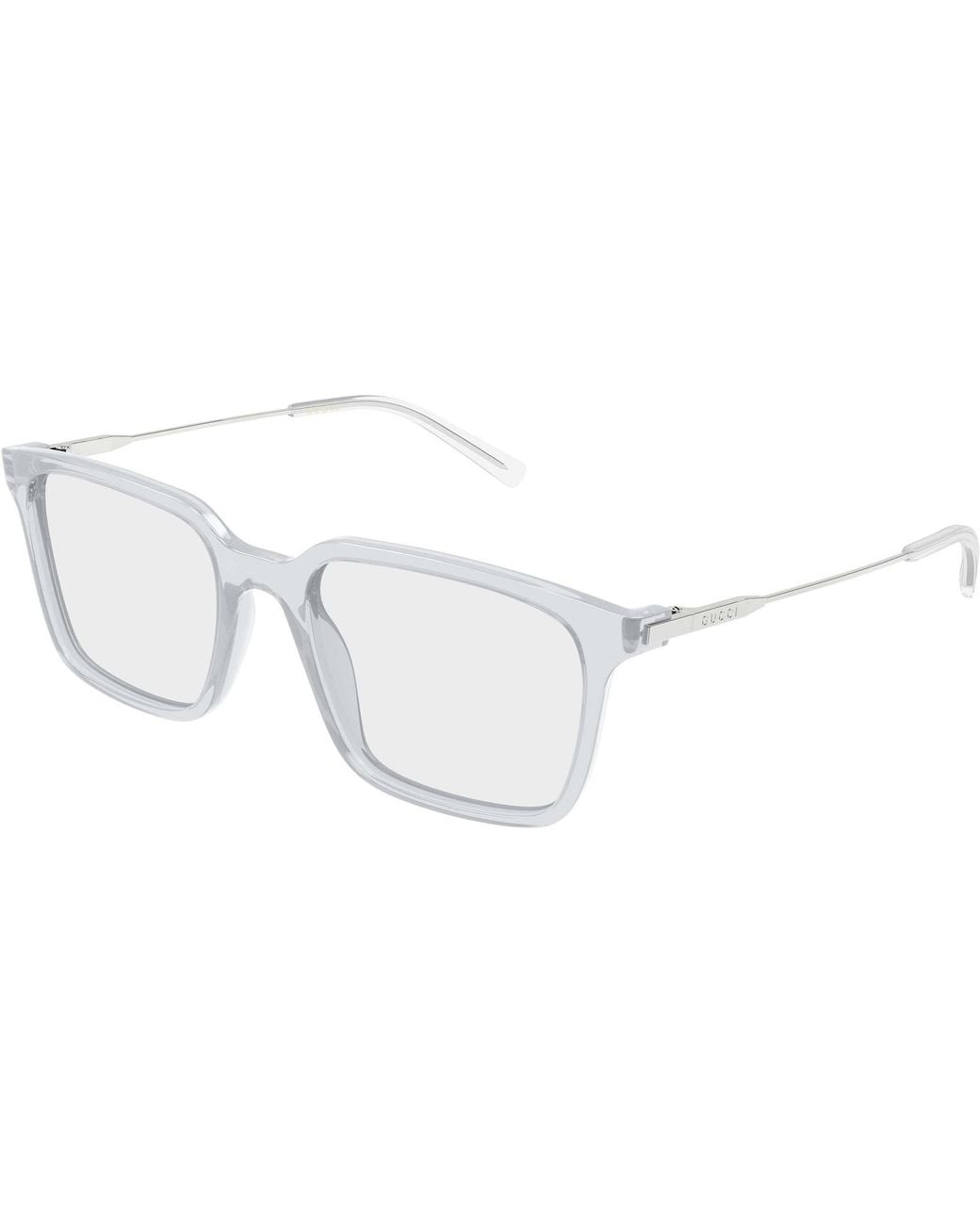 Gucci White Rectangle Eyeglasses for men