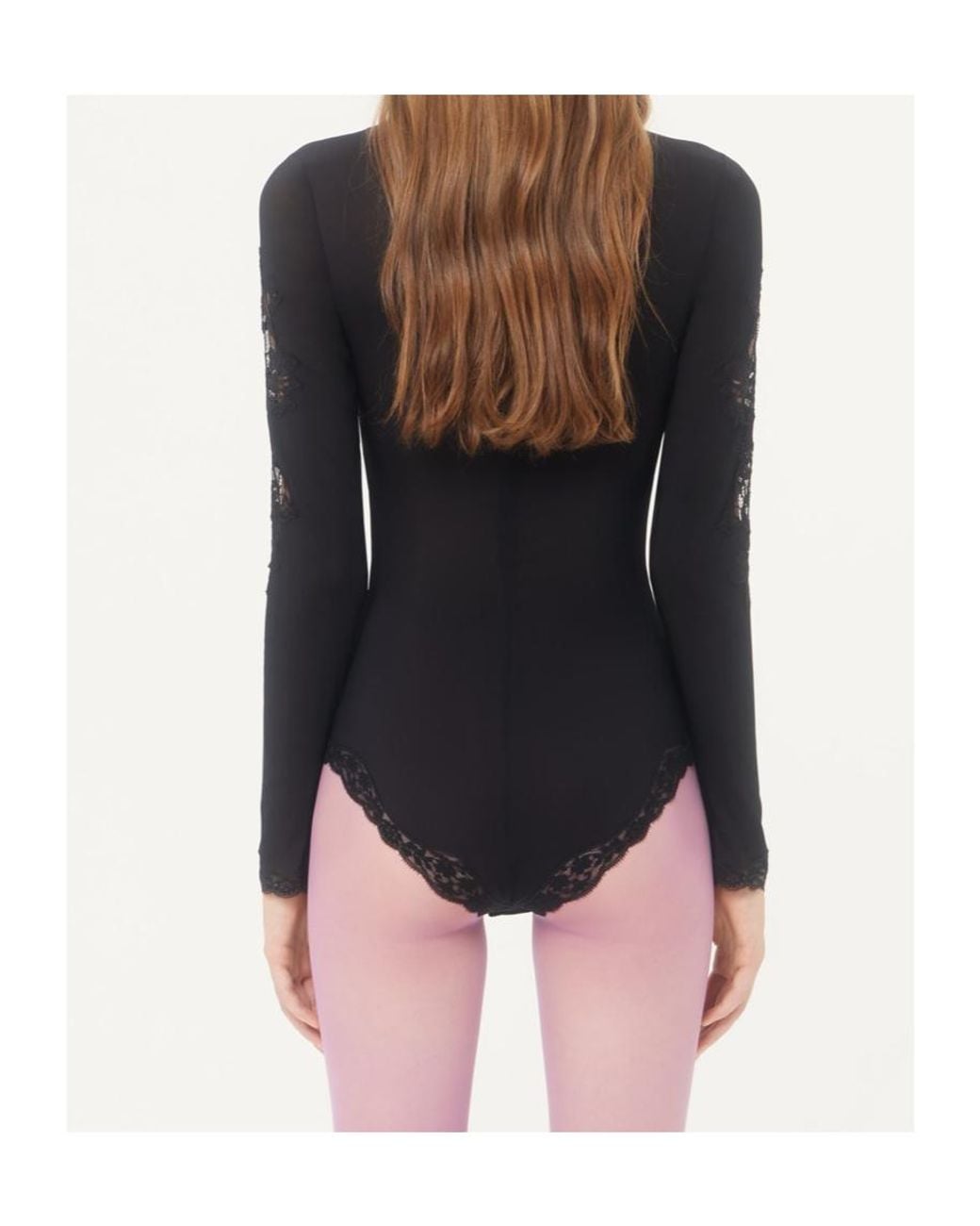 Valentino Blue Lace-Knit Bodysuit