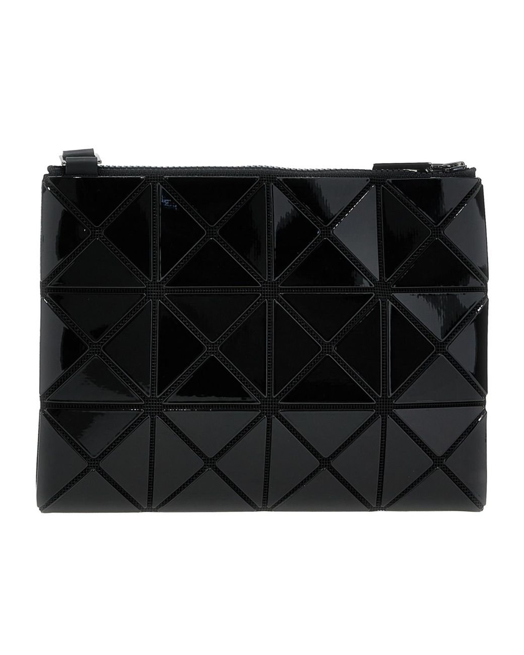 Issey Miyake Black Geometric-Patterned Shoulder Bag
