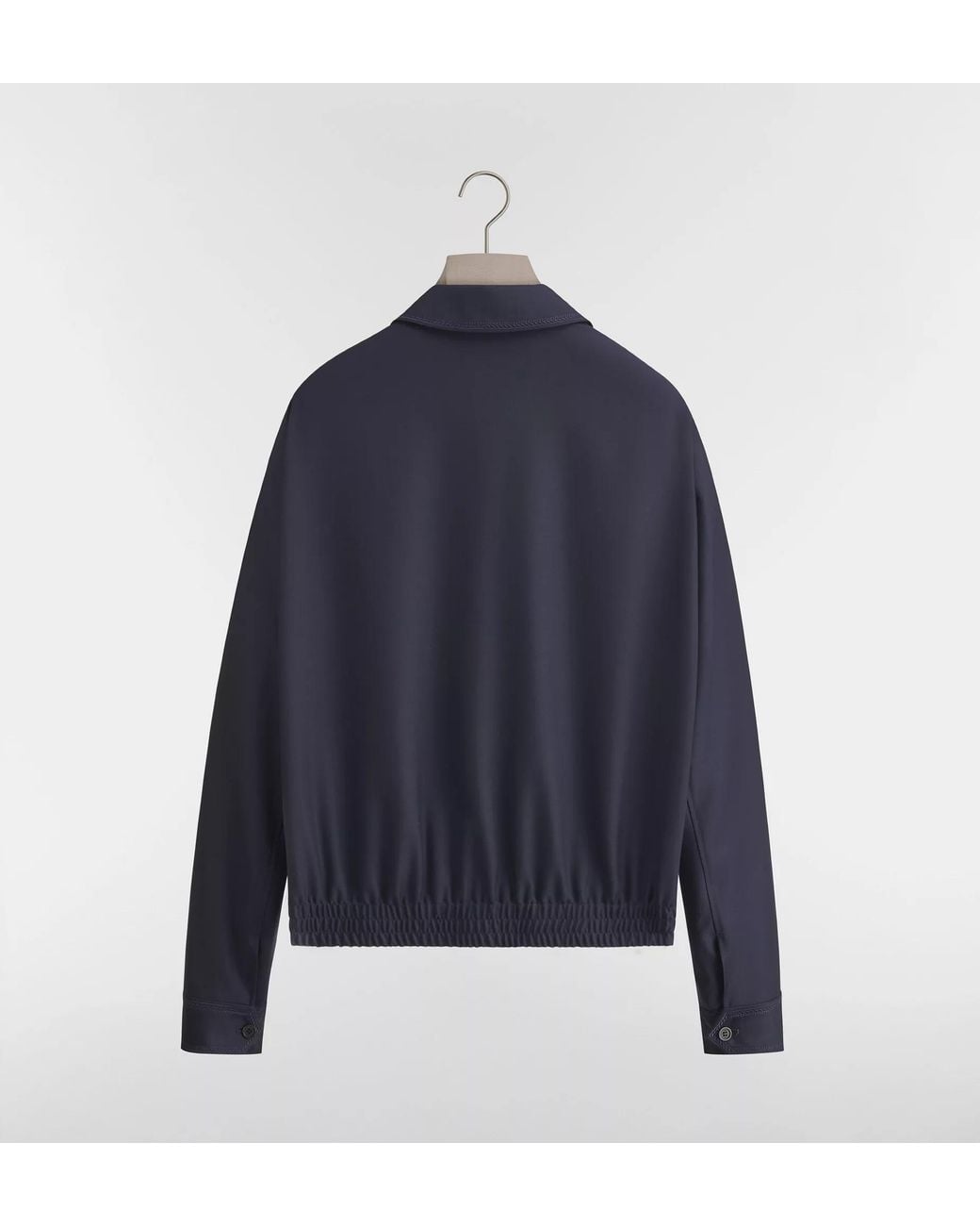 Dior Blue Zipped Jacket With Moulures Embroideries for men