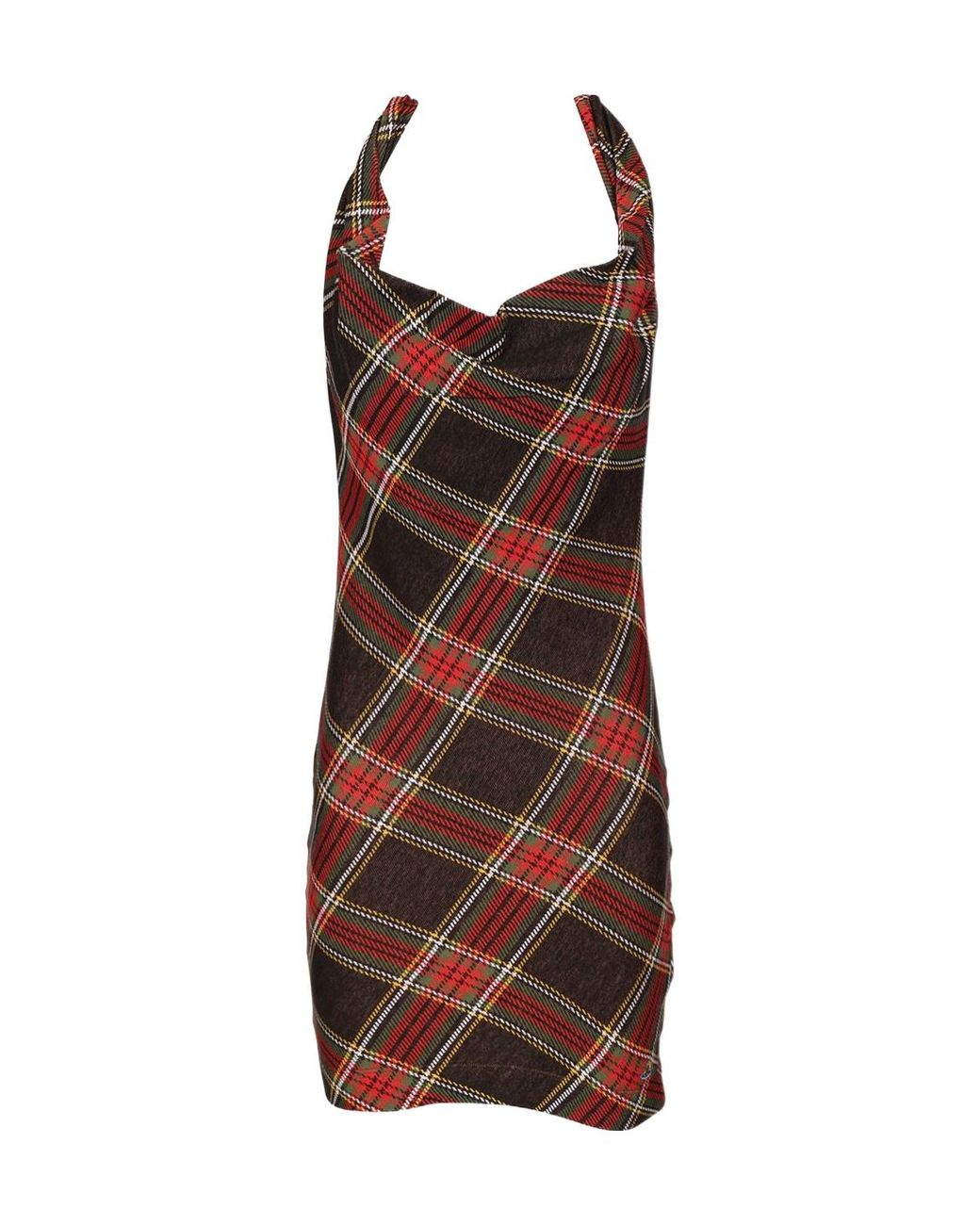 Vivienne Westwood Checked Sleeveless Dress in Red | Lyst