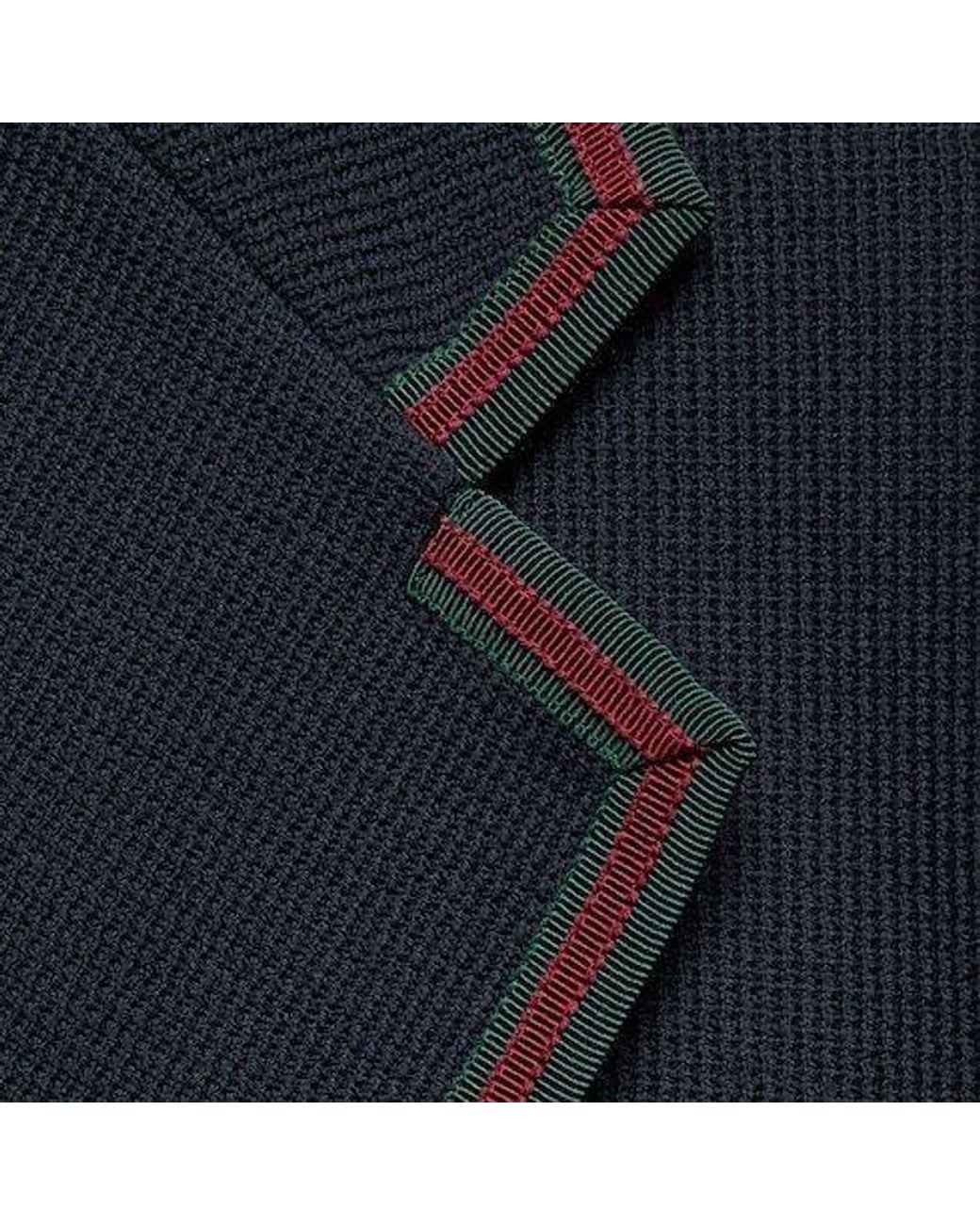 Gucci Blue Web Detailed Jersey Jacket for men