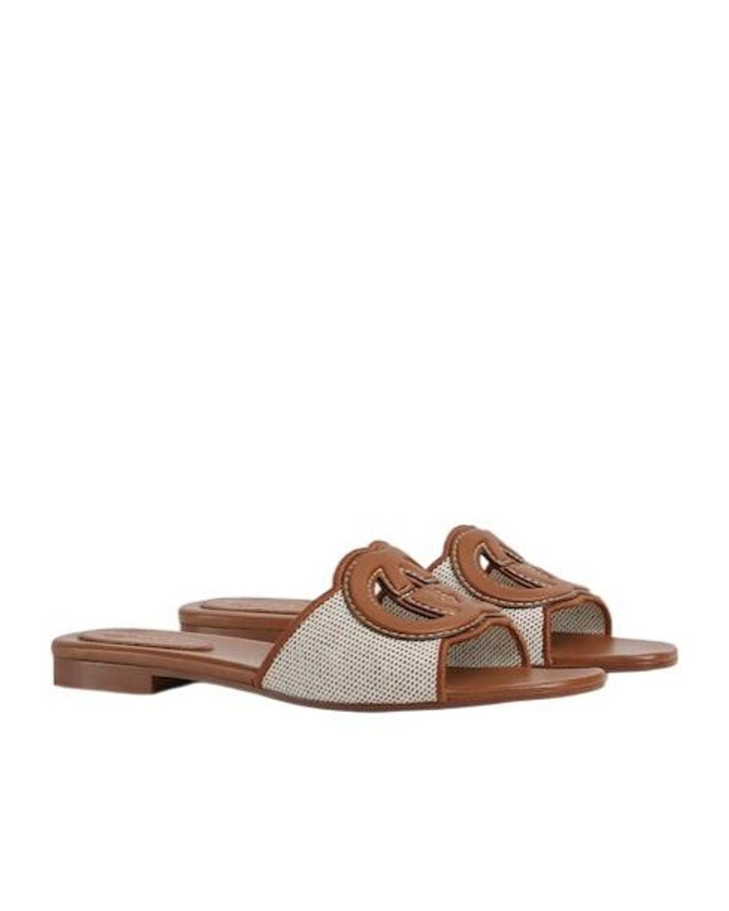 Gucci Brown Interlocking G Slide Sandals