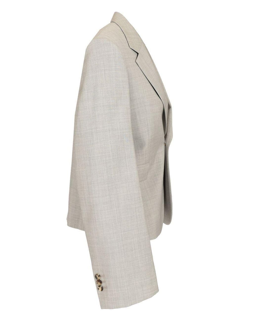 Loewe Gray Single-Breasted Tailored Blazer