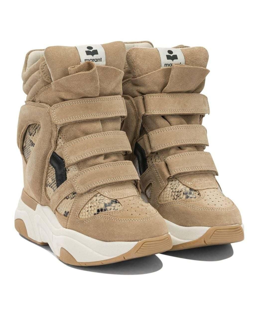 Isabel Marant Natural High-Top Sneakers