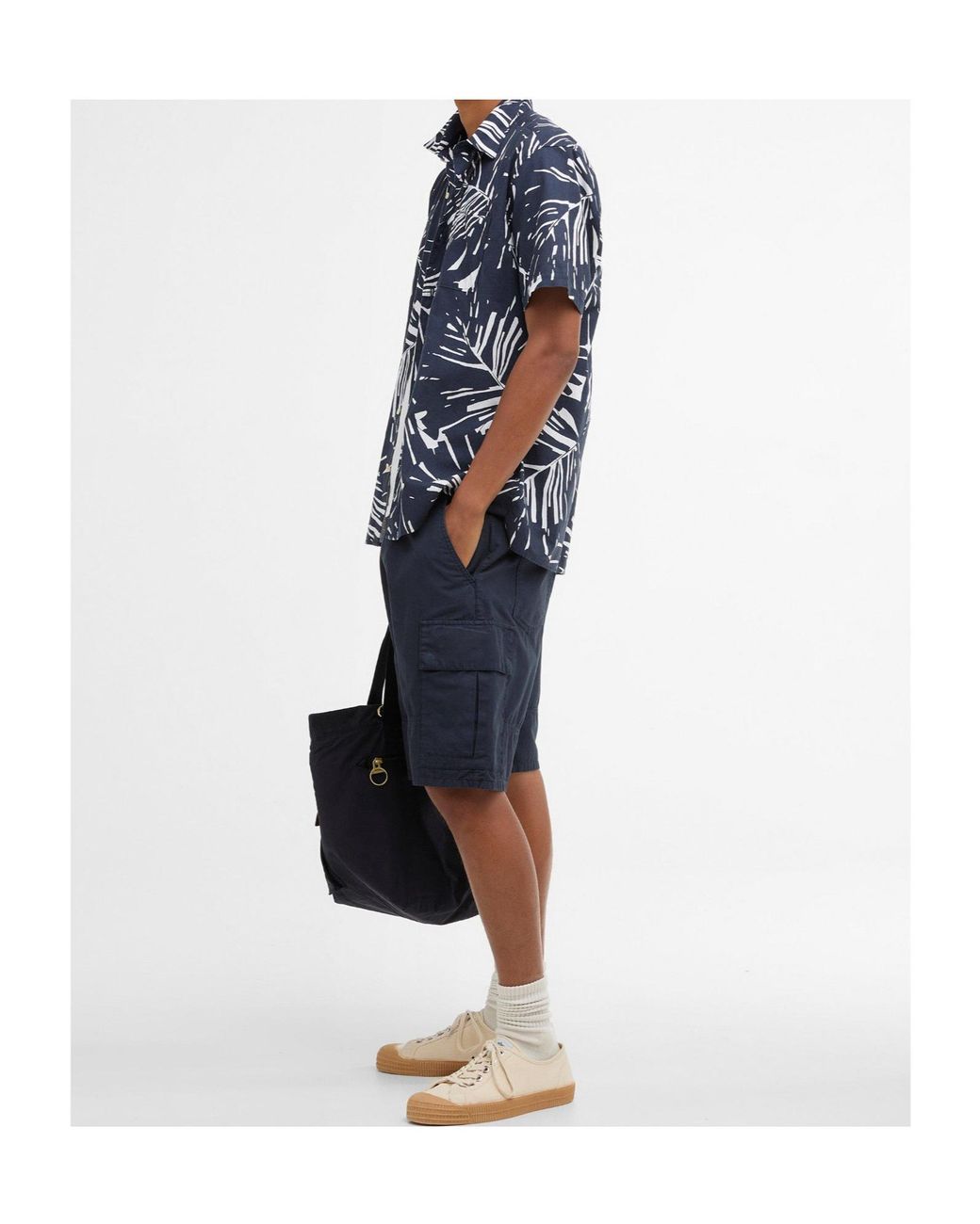 Barbour Blue Short-Sleeved Printed Shirt for men