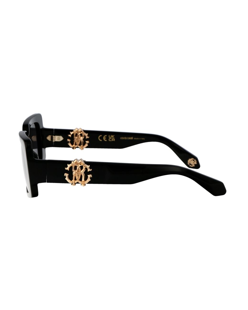 Roberto Cavalli Black Rectangular Frame Full Rim Sunglasses