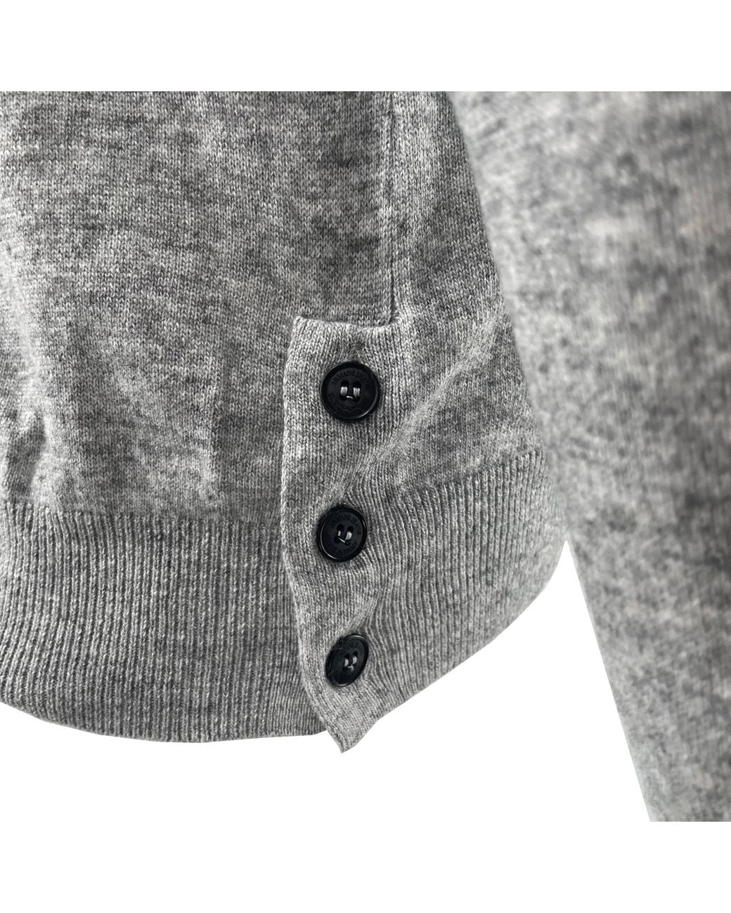 Armani Jeans Gray V-Neck Long-Sleeved Sweater for men